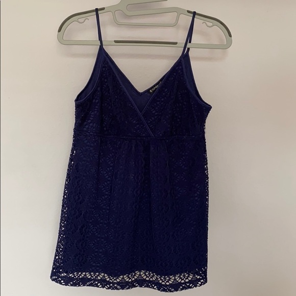 Express Crochet lace Babydoll Top S - Picture 1 of 7